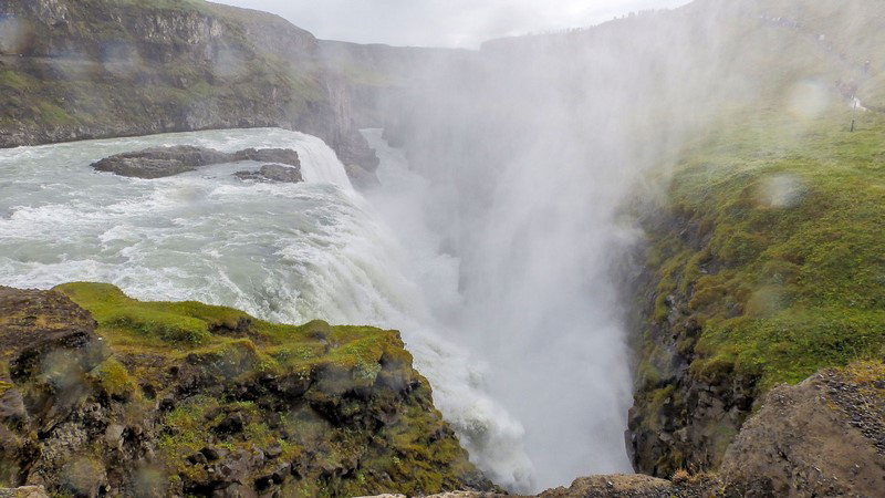 Circuit guidé en Islande, chutes d'eau de Gulfoss dans le cercle d'or islandais