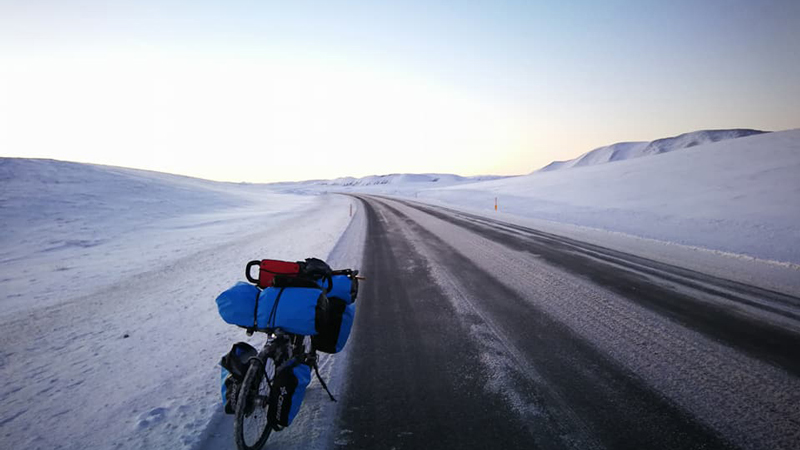 Circuit en Islande à vélo en hiver dans le sud