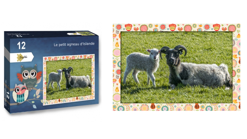 Le petit agneau, puzzle 12 pièces XXL, par jean-Yves Petit